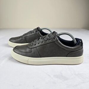 Jousen Milan Men's Dark Gray Perforated Leather Lace Up Sneakers Size 10